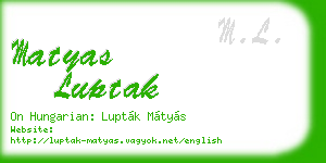 matyas luptak business card