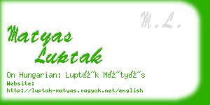 matyas luptak business card